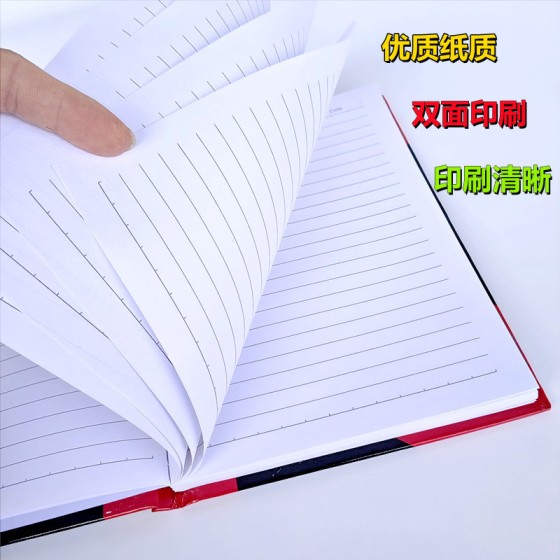 海鸥红角硬面笔记本A4红黑面硬皮记事簿a5红三角硬面抄会议记录本