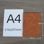 插笔16K宽行距笔记本15mm道理米黄纸100克加厚1.5cm大格B5羊巴皮