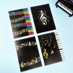 创意骑马订笔记本钢琴音符记事本A5笔记本软面抄本音符文具小奖品