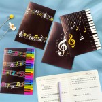 创意骑马订笔记本钢琴音符记事本A5笔记本软面抄本音符文具小奖品