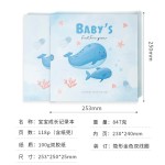 亚马逊婴儿成长照片收纳儿童日记本宝宝成长记录本笔记本可印logo