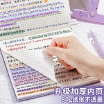 皮面笔记本高颜值方格笔记本上翻皮面方格本学生用便签本做笔记