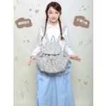 豹纹双肩包韩系牛仔包女2026四季通用小众帆布书包高颜值休闲背包