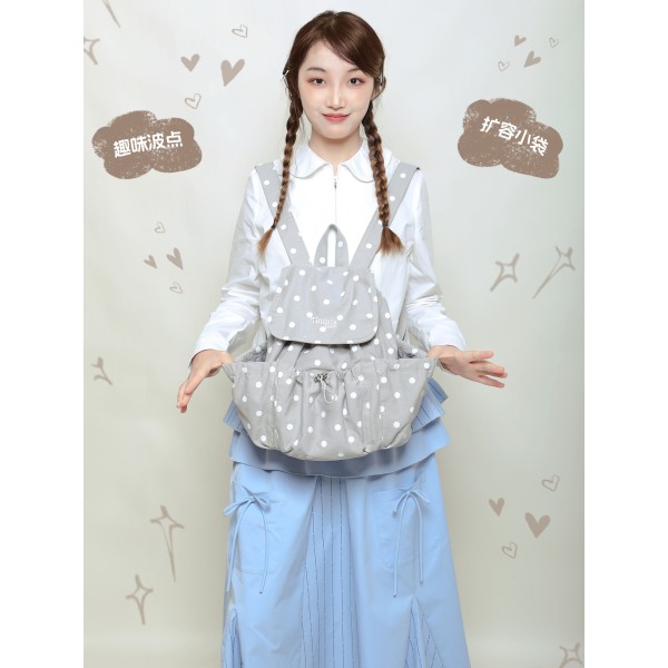 豹纹双肩包韩系牛仔包女2026四季通用小众帆布书包高颜值休闲背包