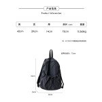 简约尼龙背包双肩包女夏韩国风通勤大容量轻便学生书包轻便通勤