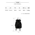 黑色运动风简约尼龙双肩包女士时尚新款防水多口袋大学生旅行背包