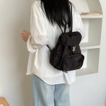 2025款韩国日常通勤尼龙双肩包女小型旅游休闲简约防泼水双肩背包