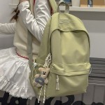 ins旅游双肩包大容量双肩多功能包上学百搭初中女生书包简约纯色