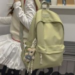 ins旅游双肩包大容量双肩多功能包上学百搭初中女生书包简约纯色