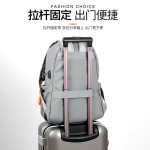 简约休闲双肩包USB充电脑包14寸通勤背包可套拉杆箱旅行学生书包