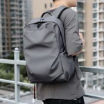 跨境通勤usb耐磨背包休闲牛津布双肩包中性防水高中学生弧形