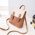 女士双肩包2015新款撞色双搭扣小背包礼品小包Women's bag包