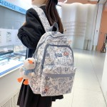 2024涂鸦书包双肩包高颜值轻便女生初中女大学生大容量电脑背包