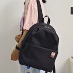 小背包双肩包小型高颜值百搭小号书包森系纯色无印风OL通勤小包女