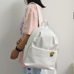 小背包双肩包小型高颜值百搭小号书包森系纯色无印风OL通勤小包女