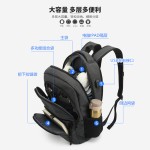 厂家批发升级版双肩背包简约轻便有USB接口充电数据线防泼水背包