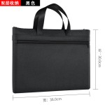 大容量防水手提文件袋拉链会议袋双层资料袋收纳袋文件包印logo