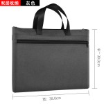 大容量防水手提文件袋拉链会议袋双层资料袋收纳袋文件包印logo