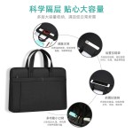 大容量手提文件袋防水牛津布文件包印字办公拉链会议包电脑包批发