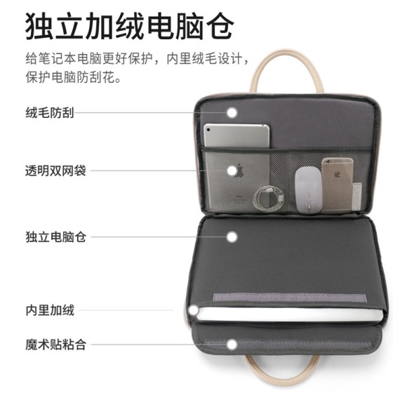 批发印logo商务公文包男款牛津布会议手提文件袋a4防水办公资料袋