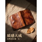 头层植鞣皮钱包复古欧美风男长款多卡位多功能钱夹卡包男厂家批发