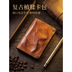 头层植鞣皮钱包复古欧美风男长款多卡位多功能钱夹卡包男厂家批发