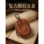 批发亚马逊爆款头层牛皮钥匙包复古创意多元化收纳包钥匙扣零钱包
