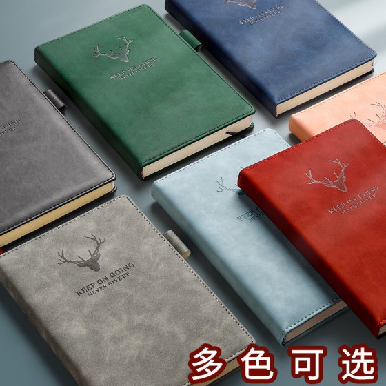 超厚B5皮面笔记本子本子大学生简约文艺记事本a5办公商务定logo