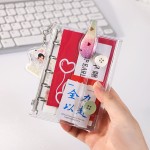 便携m5活页手账本pvc透明双扣活页外壳a8活页本笔记本金属5孔卡册