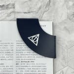 一件代发皮质扇形书签简约纯色阅读标签夹学生书角保护套