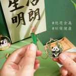 可爱熊猫书签金属镂空吊坠挂件创意ins风高档精致纪念品文具礼物