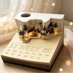 哈哩波特3d立体便签创意纸雕霍格沃茨手撕日历2026龙年商务礼品
