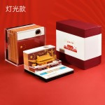 千里江山文创礼品实用带灯光3D便签高颜值立体纸雕日历桌面小摆件