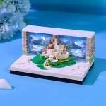 创意文创工艺礼品定制天空之城纸雕日历办公室装饰摆件3d立体便签