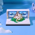 创意文创工艺礼品定制天空之城纸雕日历办公室装饰摆件3d立体便签