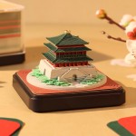 西安创意文创礼物钟楼纸雕日历景区旅游纪念品桌面摆件3d立体便签
