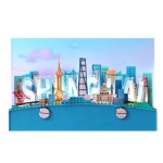 北上广深3d立体纸雕日历便签定制城市旅游文创纪念品创意桌面摆件