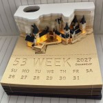 3d立体便签纸雕2027年日历创意纸砖年会便签纸手撕便利本桌面摆件