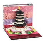 北京创意文创产品故宫纸雕模型景区旅游纪念品桌面摆件3d立体便签