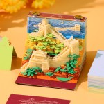 洛阳老君山纸雕模型景区创意文创纪念品办公室桌面摆件3d立体便签