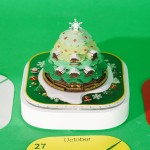 新款日历便签纸雕文化创意礼品3D立体圣诞树屋纸雕模型桌面摆件