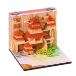 西安文创礼物大雁塔纸雕模型创意桌面摆件景区纪念品3d立体便签本