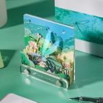 跨境新品蜻蜓3d立体便签本可撕创意礼物摆件小荷尖尖镂空雕刻本