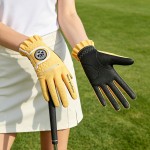 跨境供应新款高尔夫手套 韩版女士高尔夫手套golf防滑PU皮手套