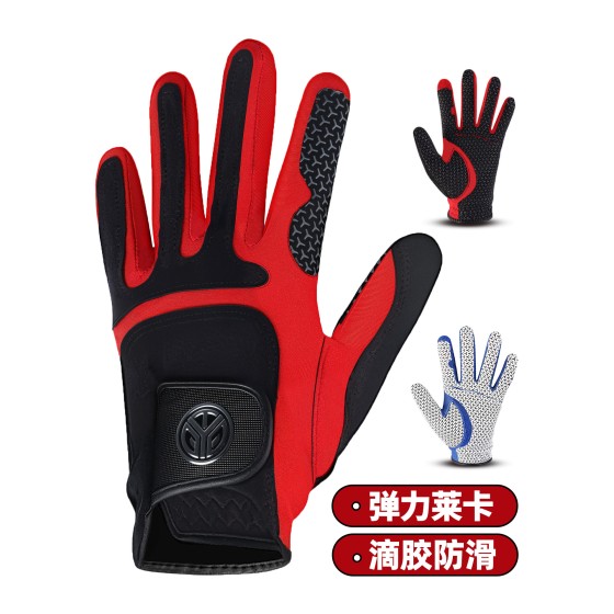 新款TYGOLF高尔夫手套男士单只超纤布硅胶防滑透气耐磨可触屏水洗