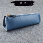 皮质笔袋收纳文具盒收纳袋复古学生文具铅笔包男女通用韩系PU笔袋