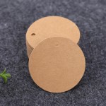 100张+20米麻绳，烘焙包装挂牌留言小卡片复古牛皮纸圆形空白吊牌