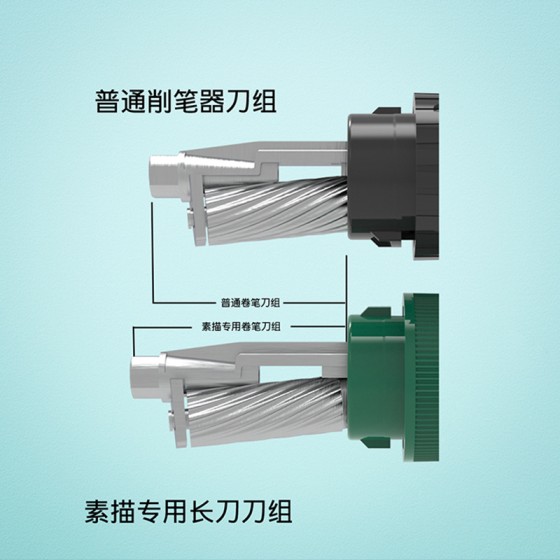 青竹削笔器手摇素描速写卷笔器铅笔炭笔专用削笔机自动进笔削笔机