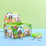 奇好8642熊猫卡通造型橡皮擦饭盒创意可拼装橡皮擦小学生奖品礼物