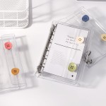 简约ins风M5活页本外壳PVC透明手帐夹A8双扣五孔通用可替换单壳